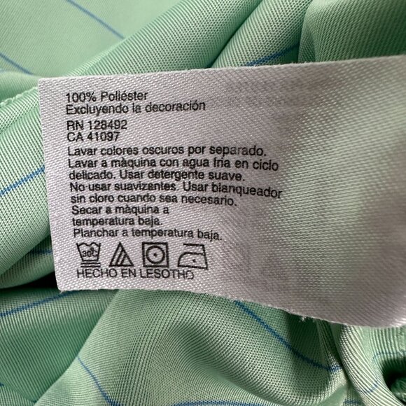 Greg Norman ML75 Mens Size XL Play Dry Polo Shirt Light Green Stripe - Picture 5 of 6